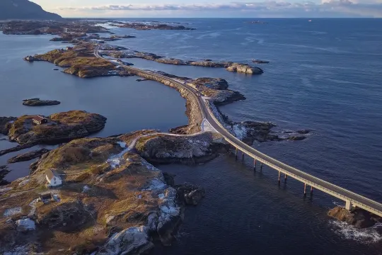 Atlanterhavsvegen seen from above