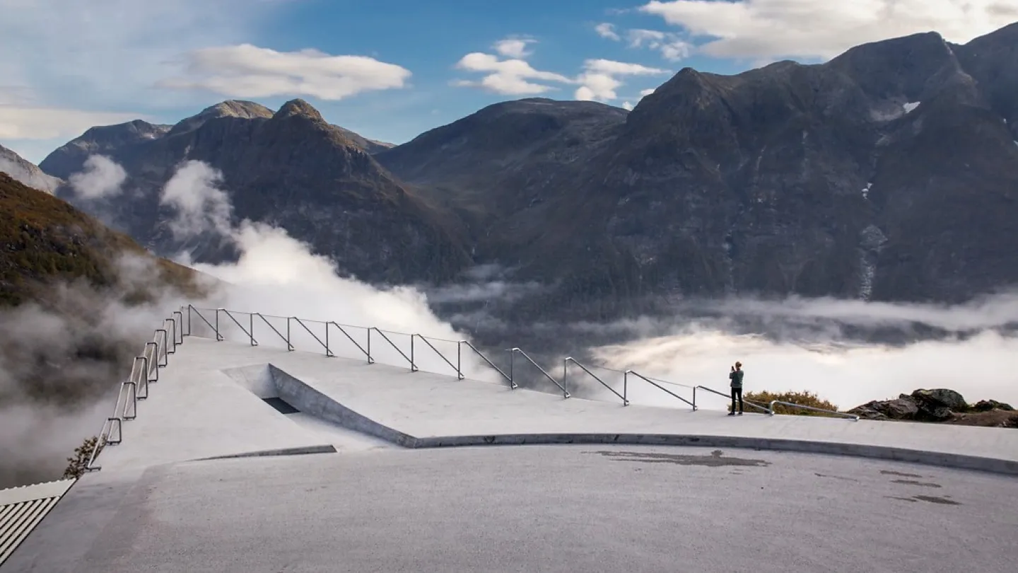 The viewpoint at the National Scenic Route Gaularfjellet