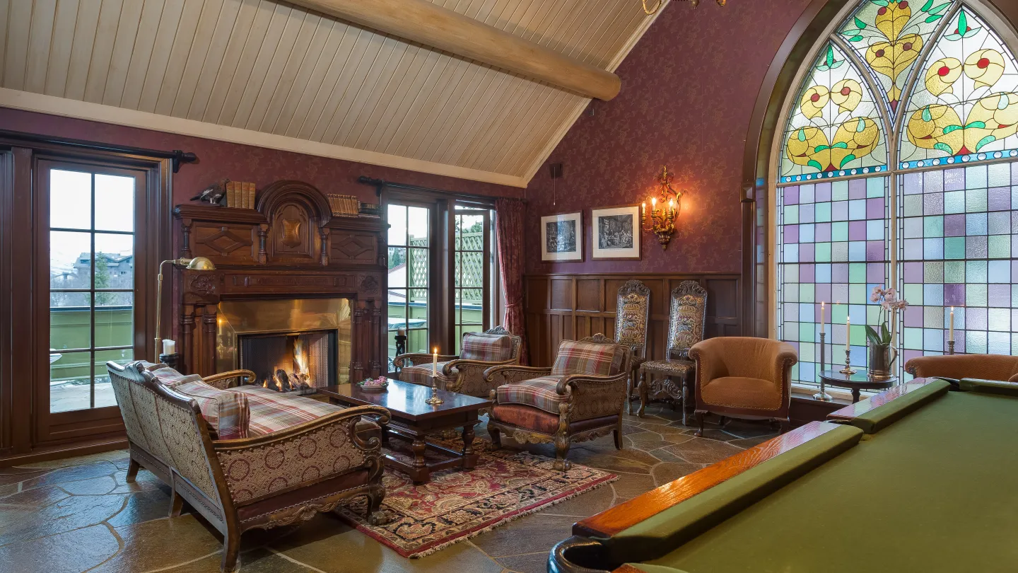 One of the common rooms at Geilo Mountain Lodge