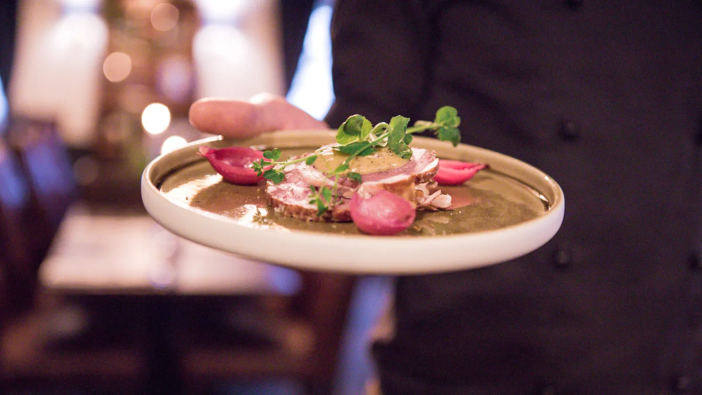 A dish served at Bårdshaug Herregård