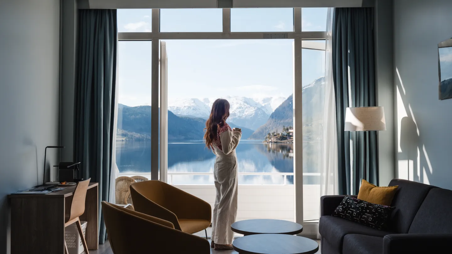 Deluxe room at Brakanes Hotel