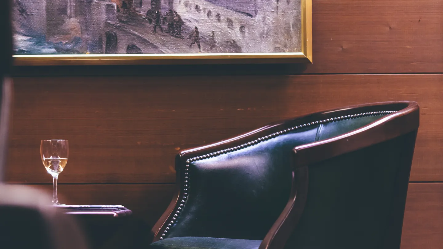 A chair in a common room at Tyssedal Hotel