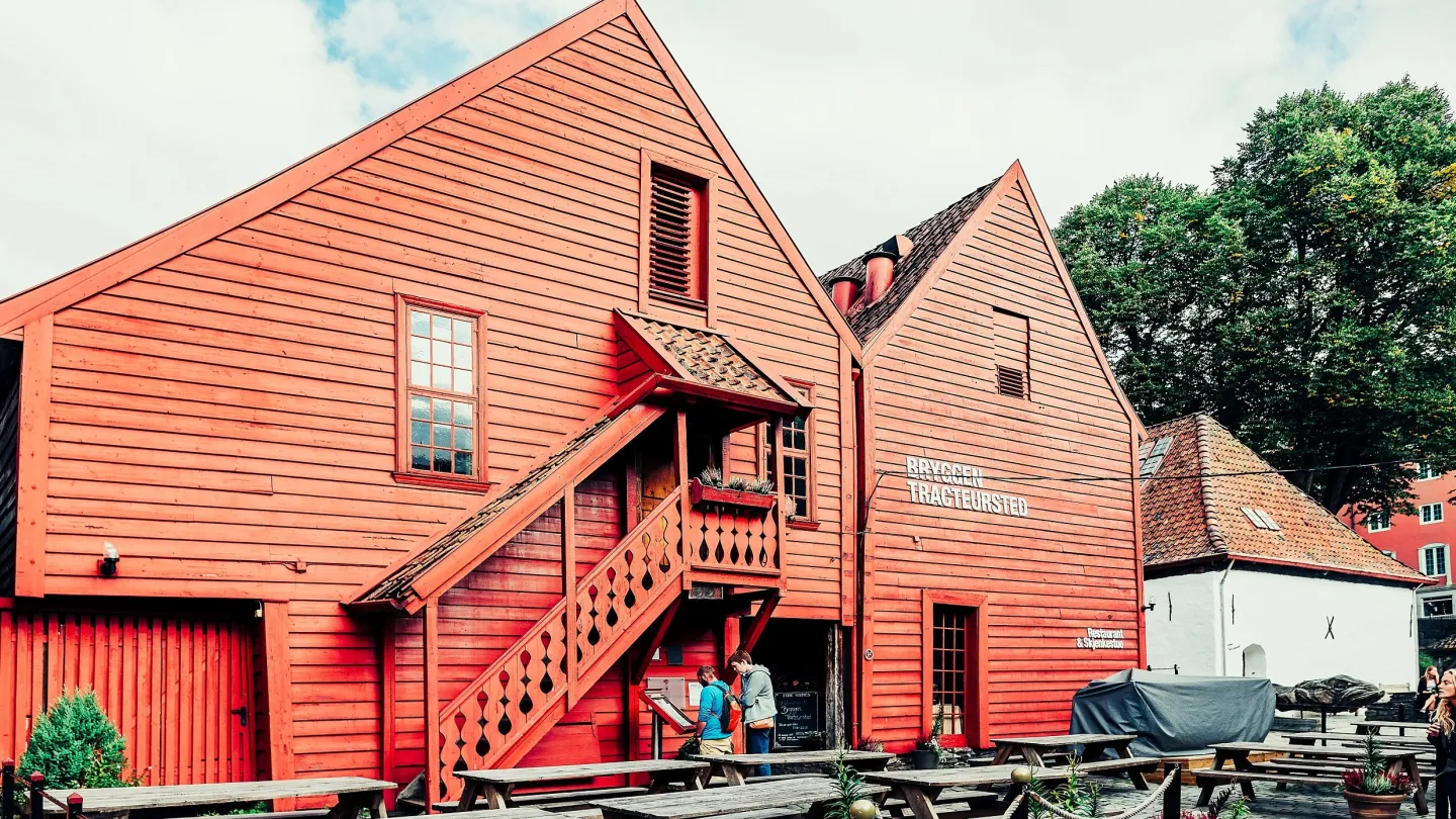 The exterior of the restaurant Bryggen Tracteursted