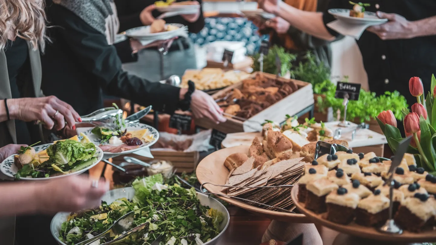 Buffet at Fretheim Hotel