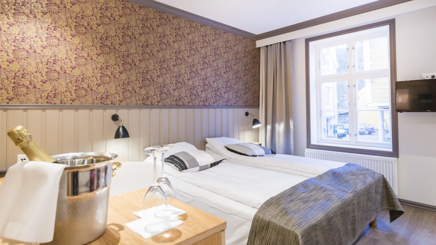 A double room at Grand Hotell Egersund
