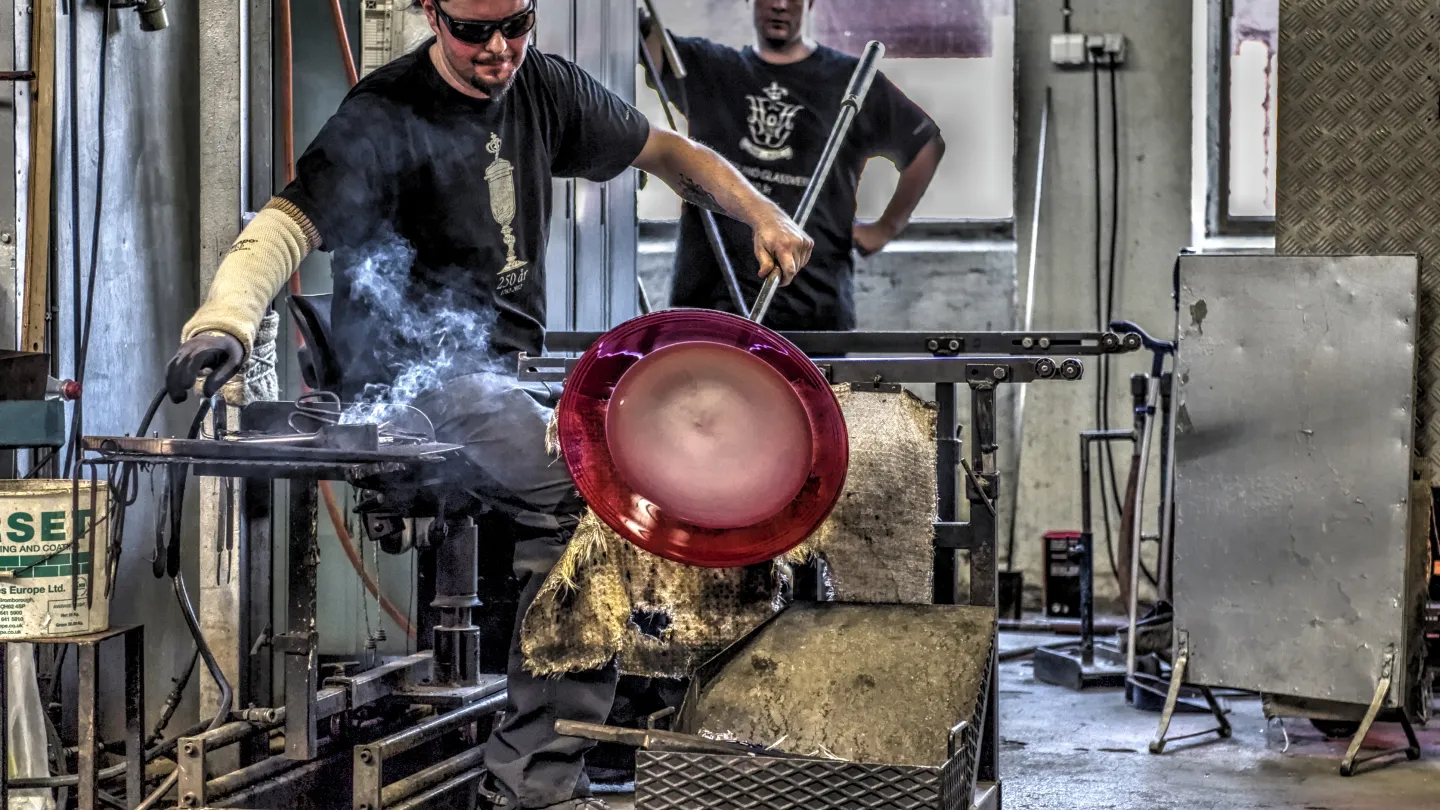 Glass making at Hadeland Glassverk