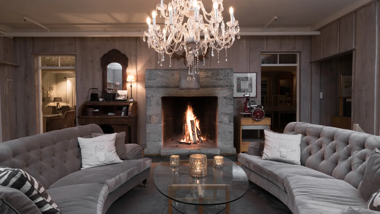 Fireplace at Nermo Hotell