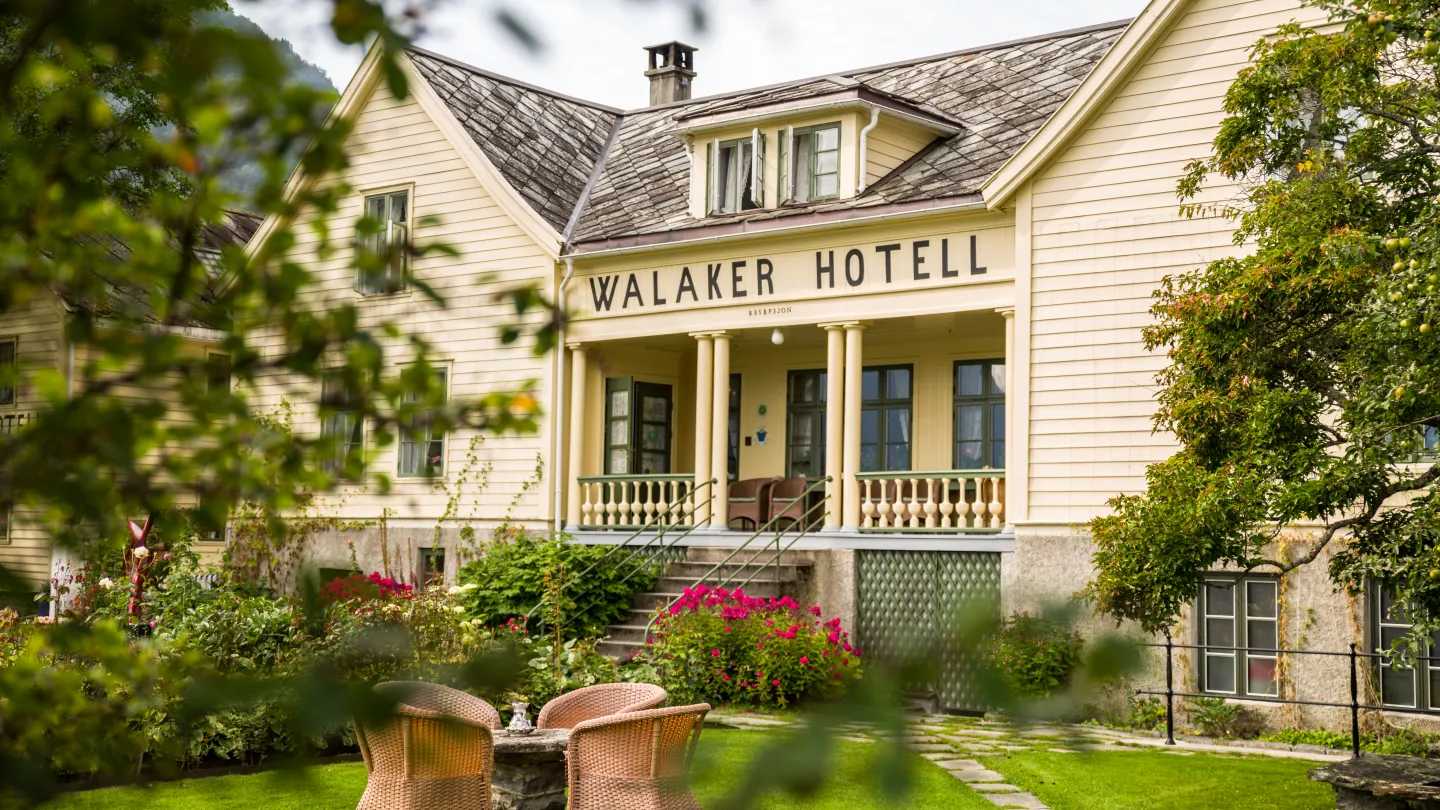 Hotel garden at Walaker Hotell