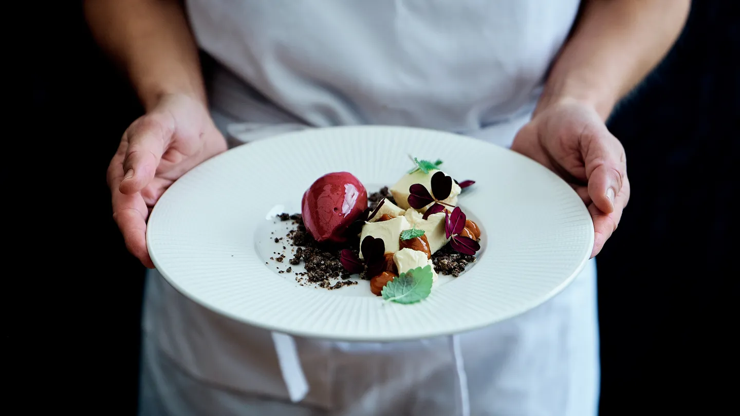 A dessert served at Herregården Hoel