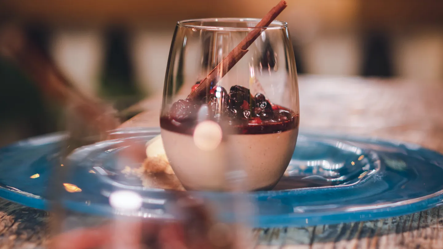 Dessert served at Sundvolden Hotel